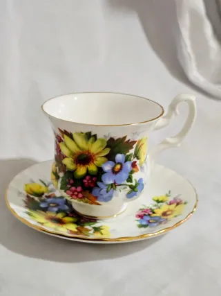 Servicio de té o café de porcelana inglesa Royal A