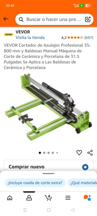 Cortador de azulejos VEVOR 800mm