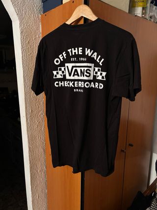 Camiseta Vans Negra Checkerboard