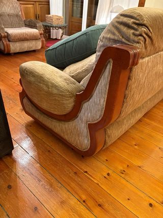 Divano 3 posti e 2 poltrone vintage retrò abbinate