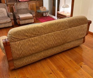 Divano 3 posti e 2 poltrone vintage retrò abbinate