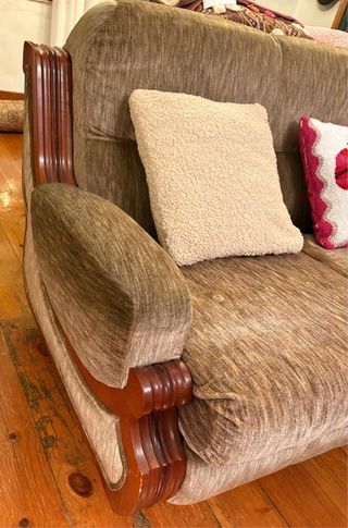 Divano 3 posti e 2 poltrone vintage retrò abbinate