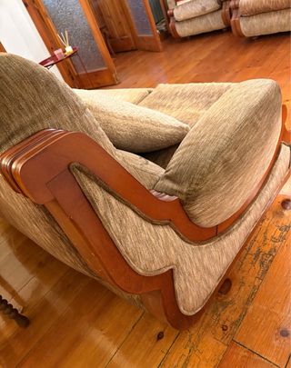 Divano 3 posti e 2 poltrone vintage retrò abbinate