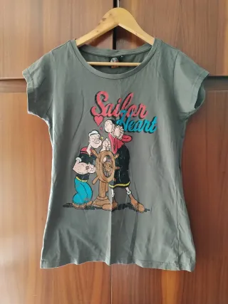 Camiseta Popeye Sailor Heart Talla L