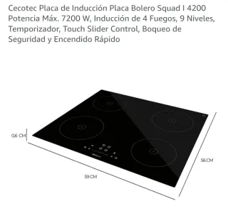 Placa Inducción Cecotec Bolero. A ESTRENAR