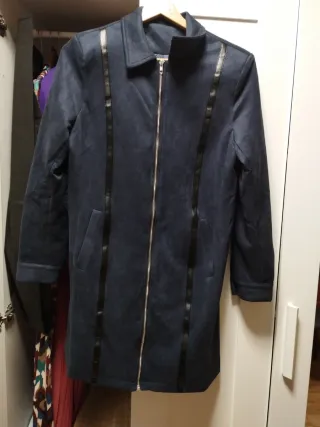 Chaquetón azul mujer