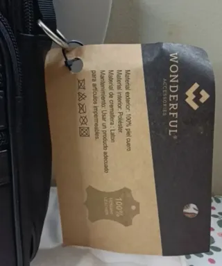 Bolso Piel Auténtica Negro Bandolera Hombre