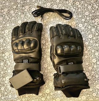 Guantes de moto calefactables negros