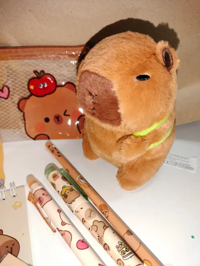 Lote Capibara: Bolso, Peluche, Lámpara y Más