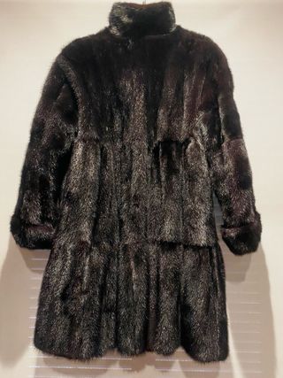 Abrigo tipo vison sintetico