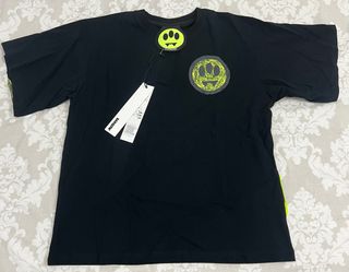 Camiseta Barrow Negra oversize Estampado Amarillo