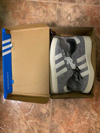 Zapatillas Adidas Campus Gris/Blanco Talla 40