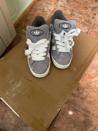 Zapatillas Adidas Campus Gris/Blanco Talla 40