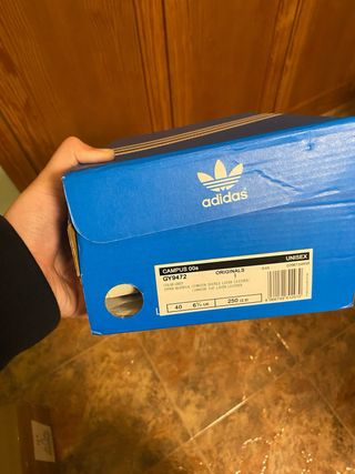 Zapatillas Adidas Campus Gris/Blanco Talla 40