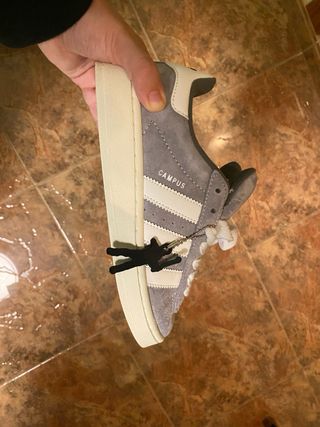 Zapatillas Adidas Campus Gris/Blanco Talla 40
