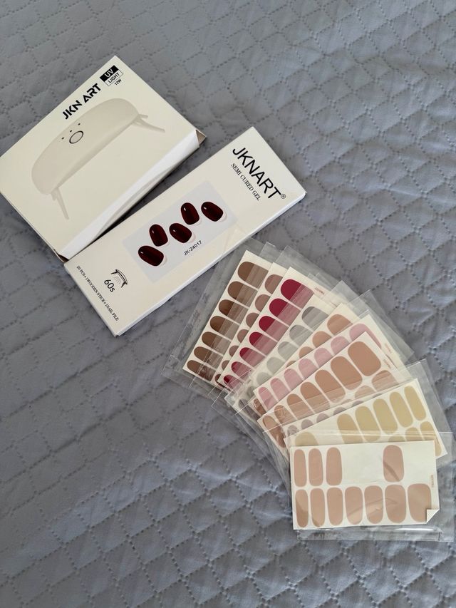 Set de Uñas JKNART Semi Cured Gel Rojo