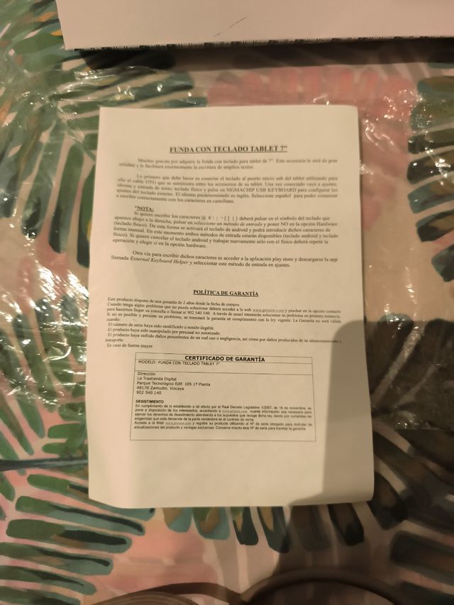 Funda Tablet 7 con Teclado