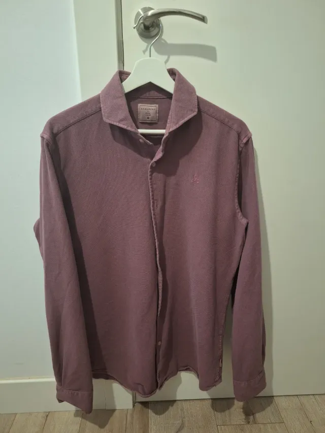 Camisa Scalpers morada, 100%algodón