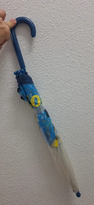 Paraguas infantil Minions azul y amarillo