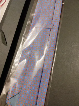 Corbata GARRIGUES Seda Azul y Rojo