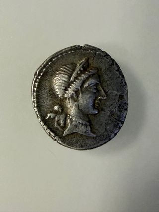 Denario Julio César Plata Muy Conservado