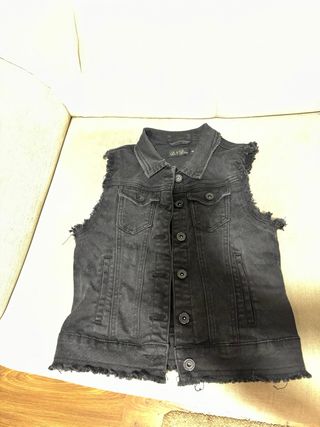 Chaleco vaquero negro mujer Talla M