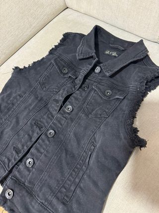 Chaleco vaquero negro mujer Talla M