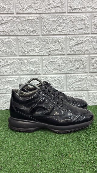 Hogan Scarpe Sneakers Uomo Nero Vernice