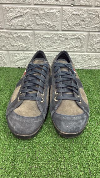 Scarpe Moschino Uomo Blu/Marrone Pelle Scamosciata