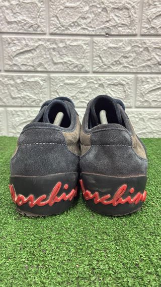 Scarpe Moschino Uomo Blu/Marrone Pelle Scamosciata