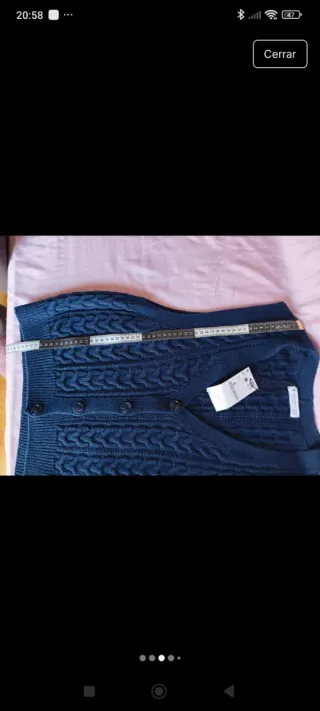 Chaleco de punto azul marino talla única