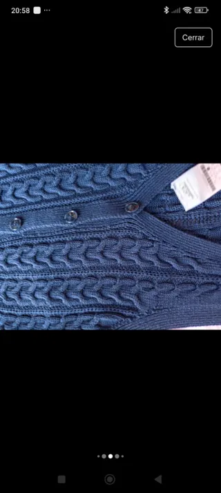 Chaleco de punto azul marino talla única