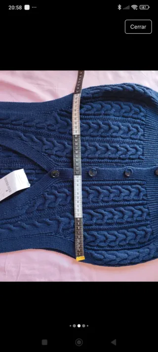 Chaleco de punto azul marino talla única