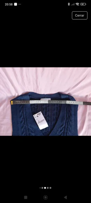 Chaleco de punto azul marino talla única