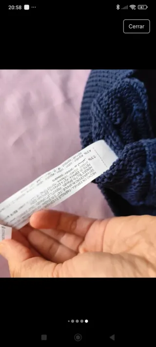 Chaleco de punto azul marino talla única