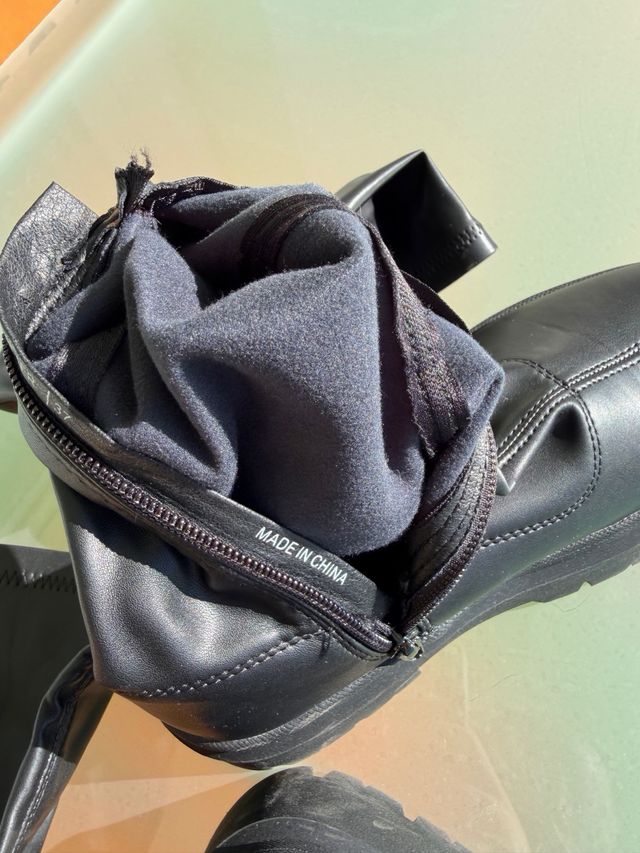 Botas altas imitación piel mujer