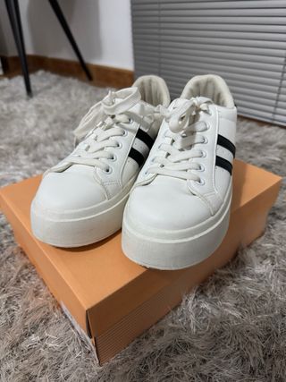 Zapatillas Bosanova Plataforma Blancas