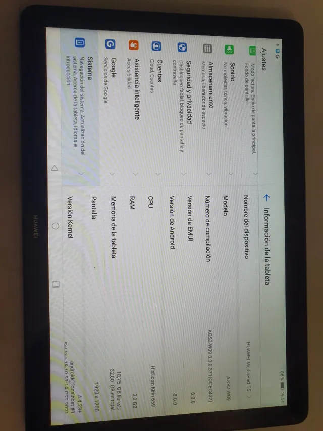 Tablet Huawei MediaPad T5 Negra