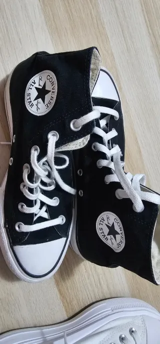 Converse plataforma negras