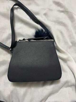 Borsa donna pitonata blu