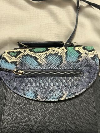 Borsa donna pitonata blu