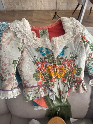 Traje de Fallera azul perla