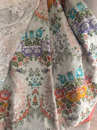 Traje de Fallera azul perla