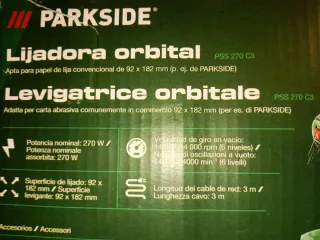 Lijadora orbital Parkside PSS 270 C3