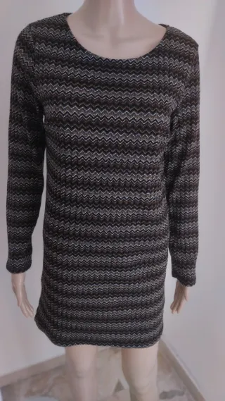 Abito donna invernale fantasia zig-zag