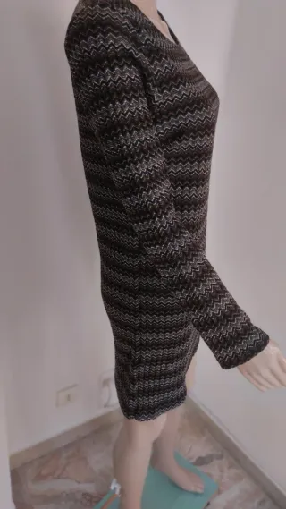 Abito donna invernale fantasia zig-zag