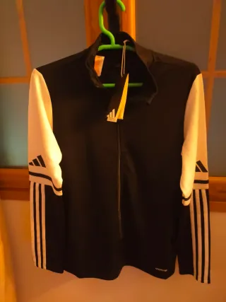 Sudadera Adidas Negra y Blanca Talla 13-14 164cm