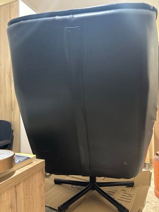 Poltrona relax in pelle nera