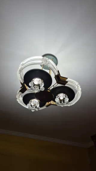 Lámparas de salón cristal y metal