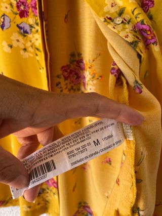 Camisa estampada floral amarilla